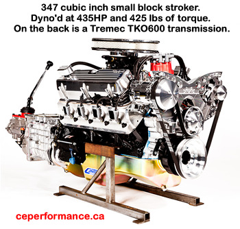 347 cubic inch small block stroker crate engine - click for a larger image of this crate motor...