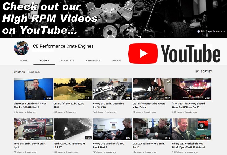 Interested in seeing the high performance crate engine builder Steven and his motors on the Dyno? Click here to visit our YouTube videos pages...
